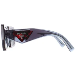 Prada Square|Prada^Sunglasses PR23YS 19O70B Transparent Graphite Dark Grey