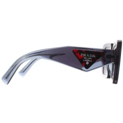 Prada Square|Prada^Sunglasses PR23YS 19O70B Transparent Graphite Dark Grey