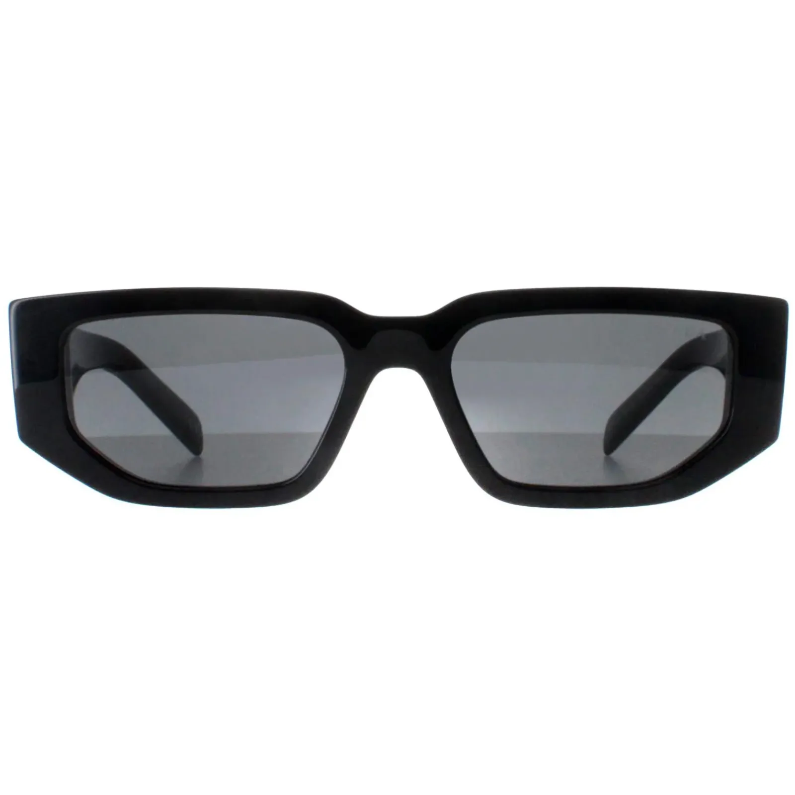Prada Rectangle|Prada^Sunglasses PR09ZS 1AB5S0 Black Dark Grey