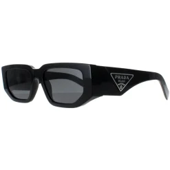 Prada Rectangle|Prada^Sunglasses PR09ZS 1AB5S0 Black Dark Grey