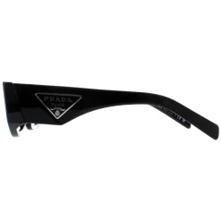 Prada Rectangle|Prada^Sunglasses PR09ZS 1AB5S0 Black Dark Grey