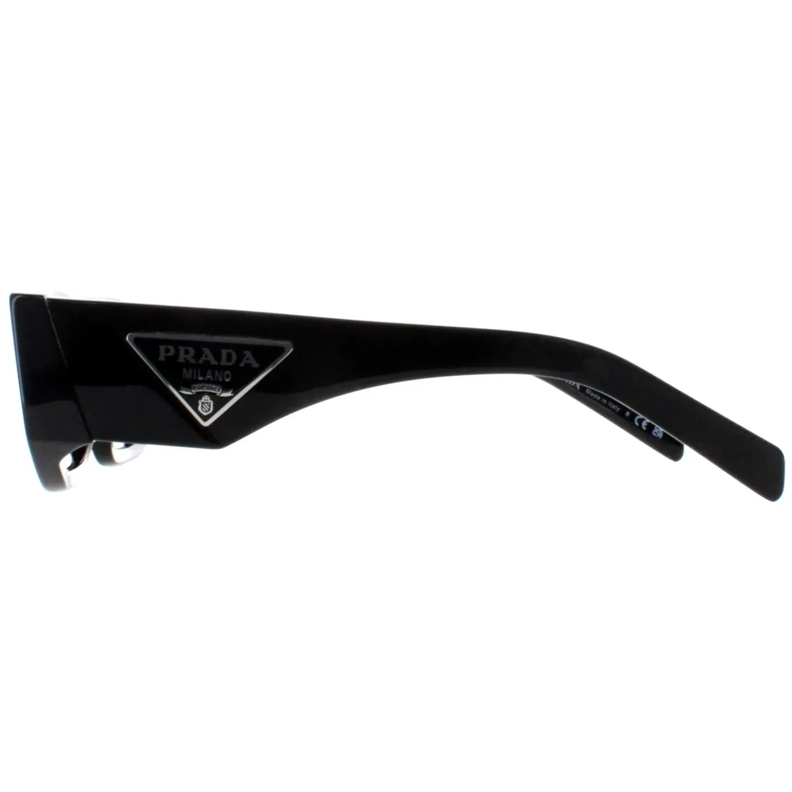 Prada Rectangle|Prada^Sunglasses PR09ZS 1AB5S0 Black Dark Grey