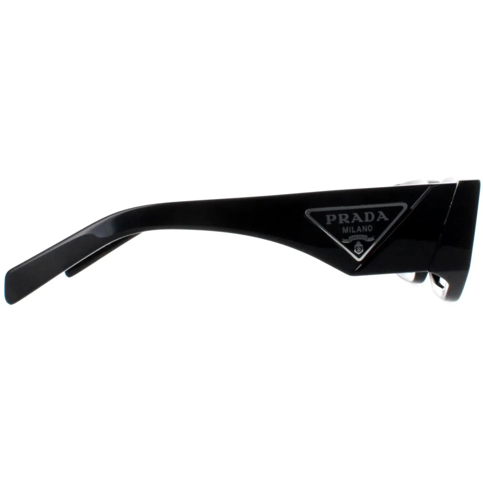 Prada Rectangle|Prada^Sunglasses PR09ZS 1AB5S0 Black Dark Grey