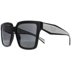 Prada Prada|Square^Sunglasses PR24ZS 1AB5S0 Black Dark Grey