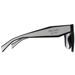 Prada Prada|Square^Sunglasses PR24ZS 1AB5S0 Black Dark Grey