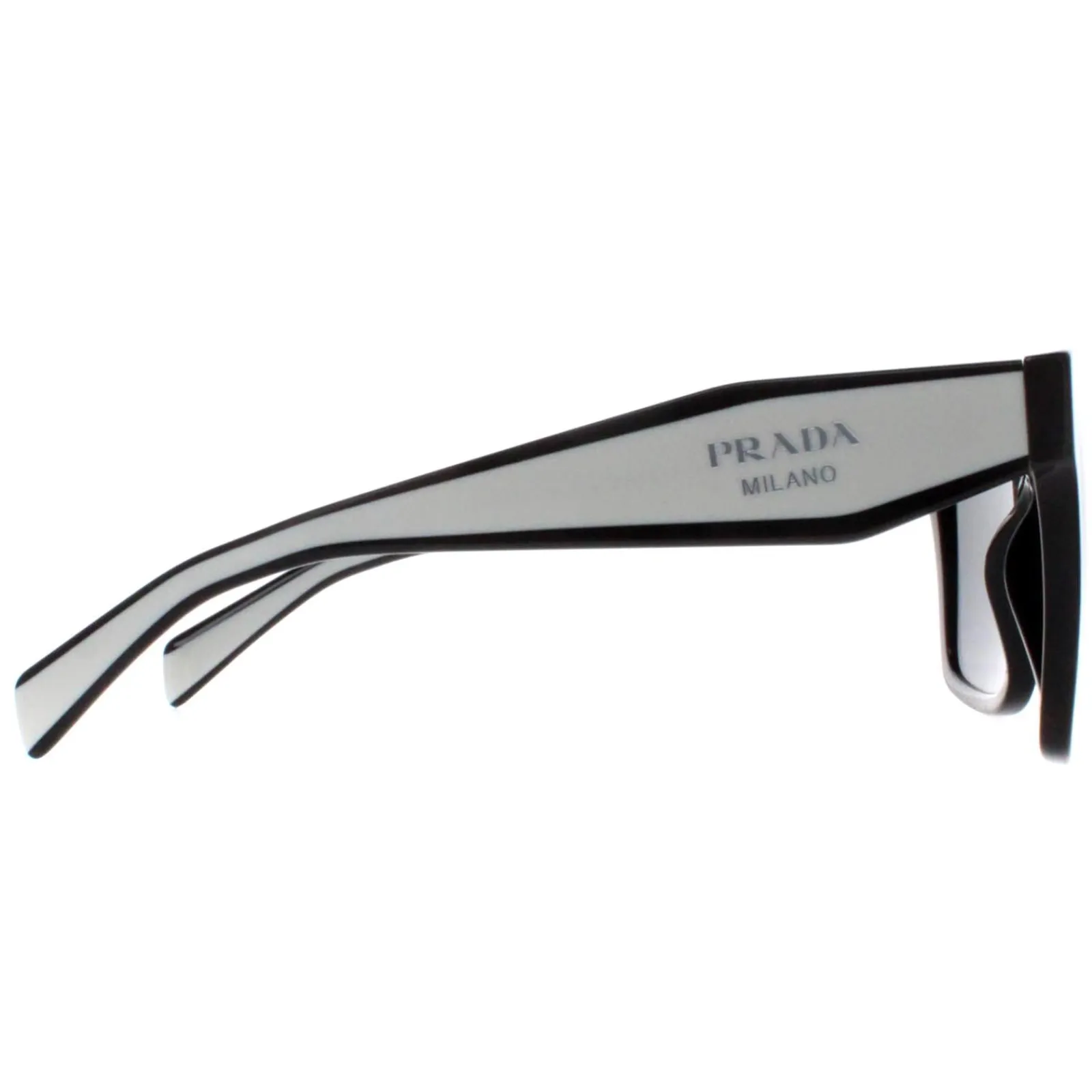 Prada Prada|Square^Sunglasses PR24ZS 1AB5S0 Black Dark Grey