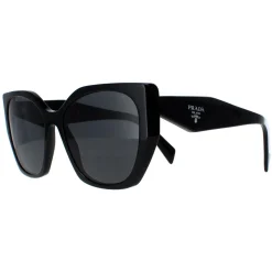 Prada Prada|Square^Sunglasses PR19ZS 1AB5S0 Black Dark Grey