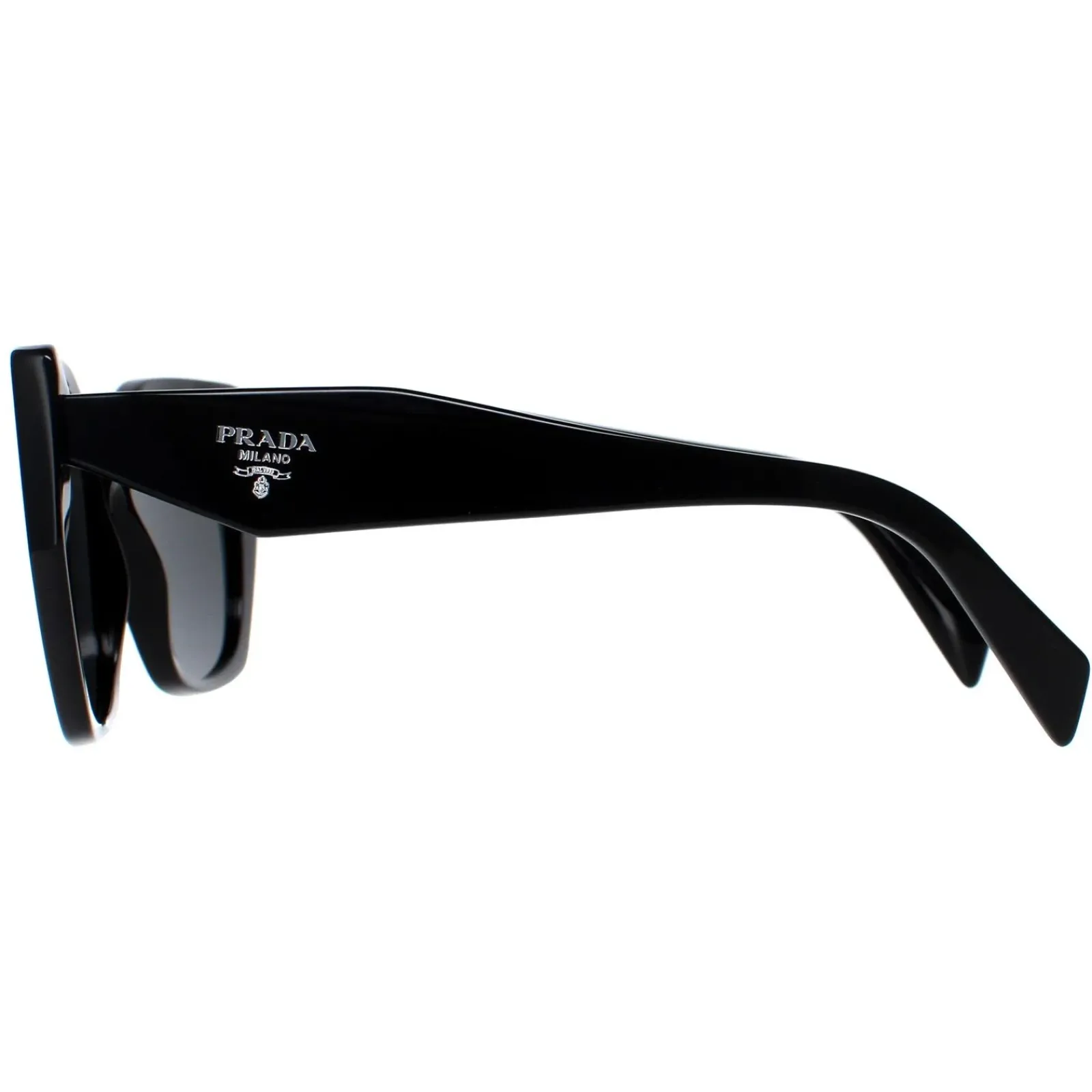 Prada Prada|Square^Sunglasses PR19ZS 1AB5S0 Black Dark Grey