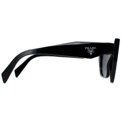 Prada Prada|Square^Sunglasses PR19ZS 1AB5S0 Black Dark Grey