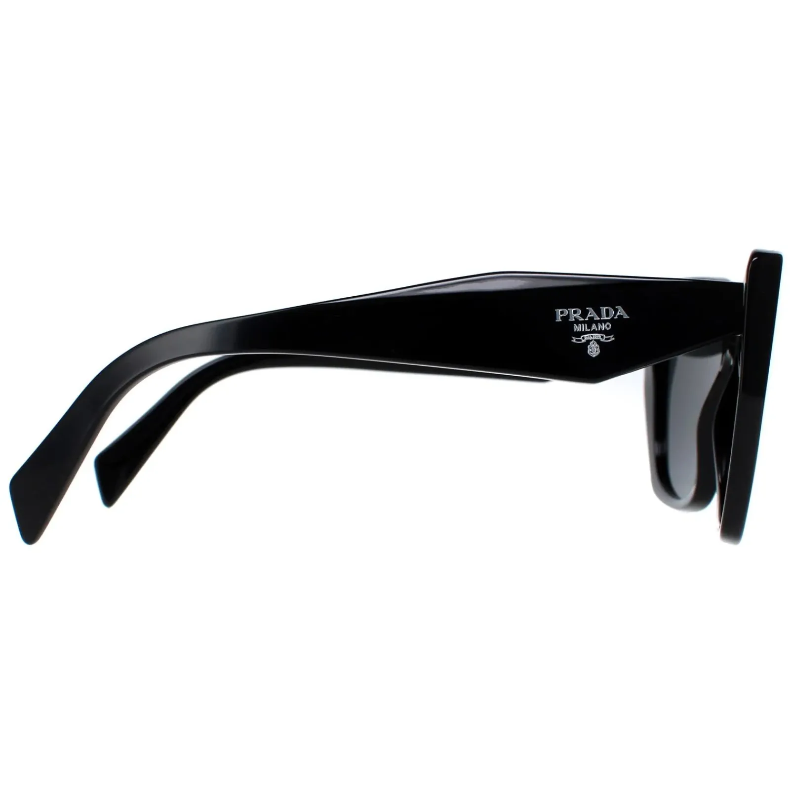 Prada Prada|Square^Sunglasses PR19ZS 1AB5S0 Black Dark Grey