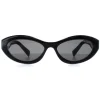 Prada Oval|Prada^Sunglasses PR26ZS 16K08Z Black Dark Grey