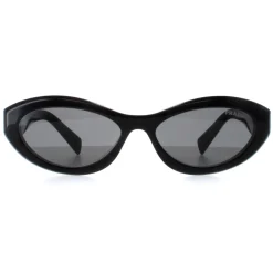 Prada Oval|Prada^Sunglasses PR26ZS 16K08Z Black Dark Grey