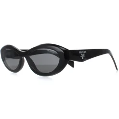 Prada Oval|Prada^Sunglasses PR26ZS 16K08Z Black Dark Grey