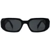 Prada Prada|Rectangle^Symbole Sunglasses - Women Luxury Rectangle PR17WS 1AB5S0 - Blac