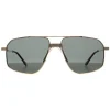 Prive Revaux Aviator^Sunglasses Rico J5G UC Champagne Gold Green