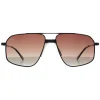Prive Revaux Aviator^Sunglasses Rico 003 81 Caviar Black Brown Gradient