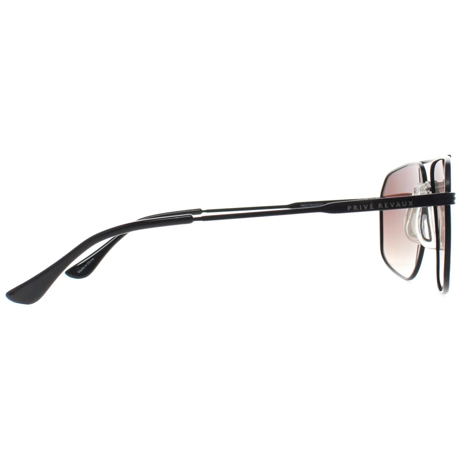 Prive Revaux Aviator^Sunglasses Rico 003 81 Caviar Black Brown Gradient