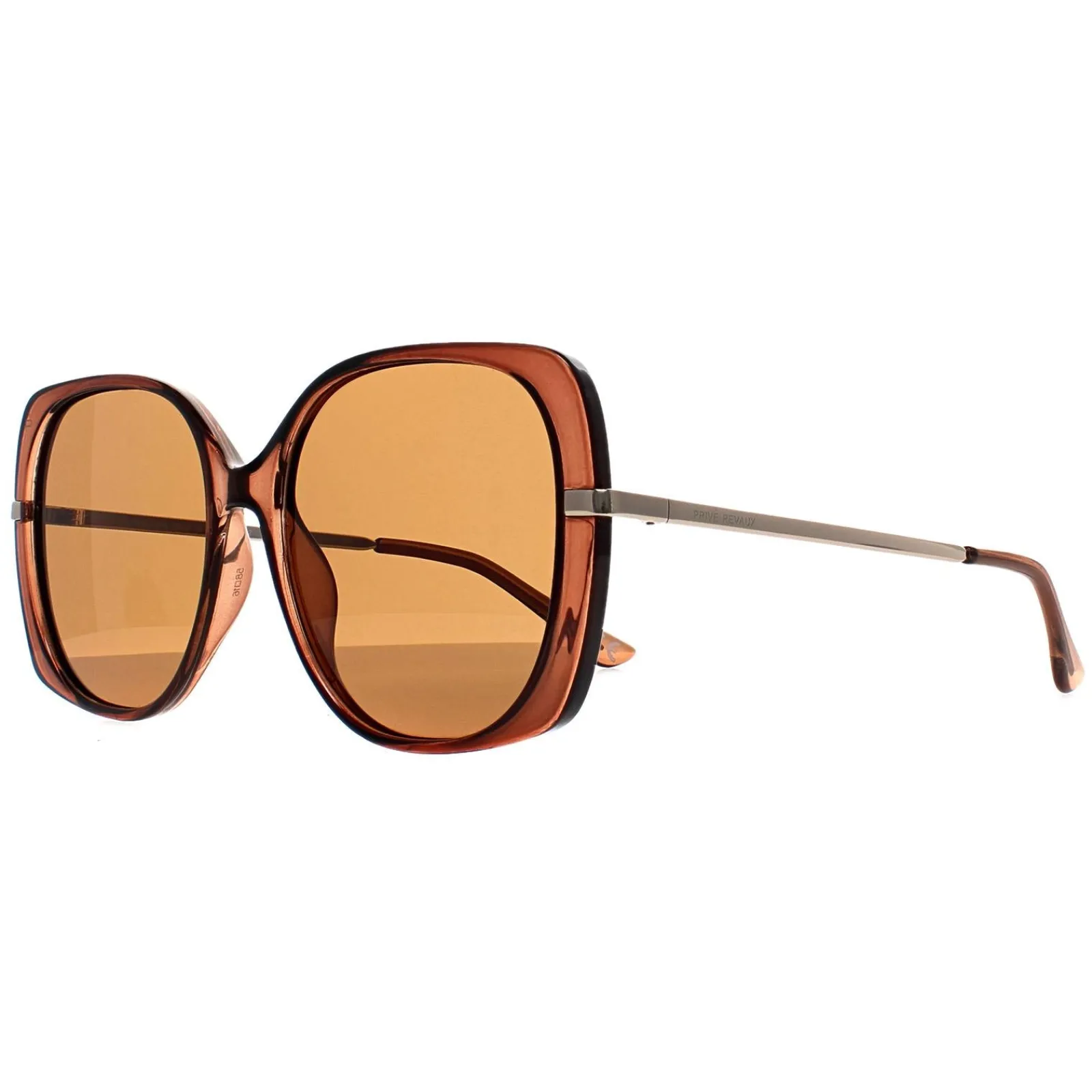 Prive Revaux Square^Sunglasses Vintage Babe FG4 SP Latte Brown Gold