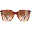 Ralph by Ralph Lauren Cat-Eye^Sunglasses RA5281U 588513 Shiny Havana Brown Gra