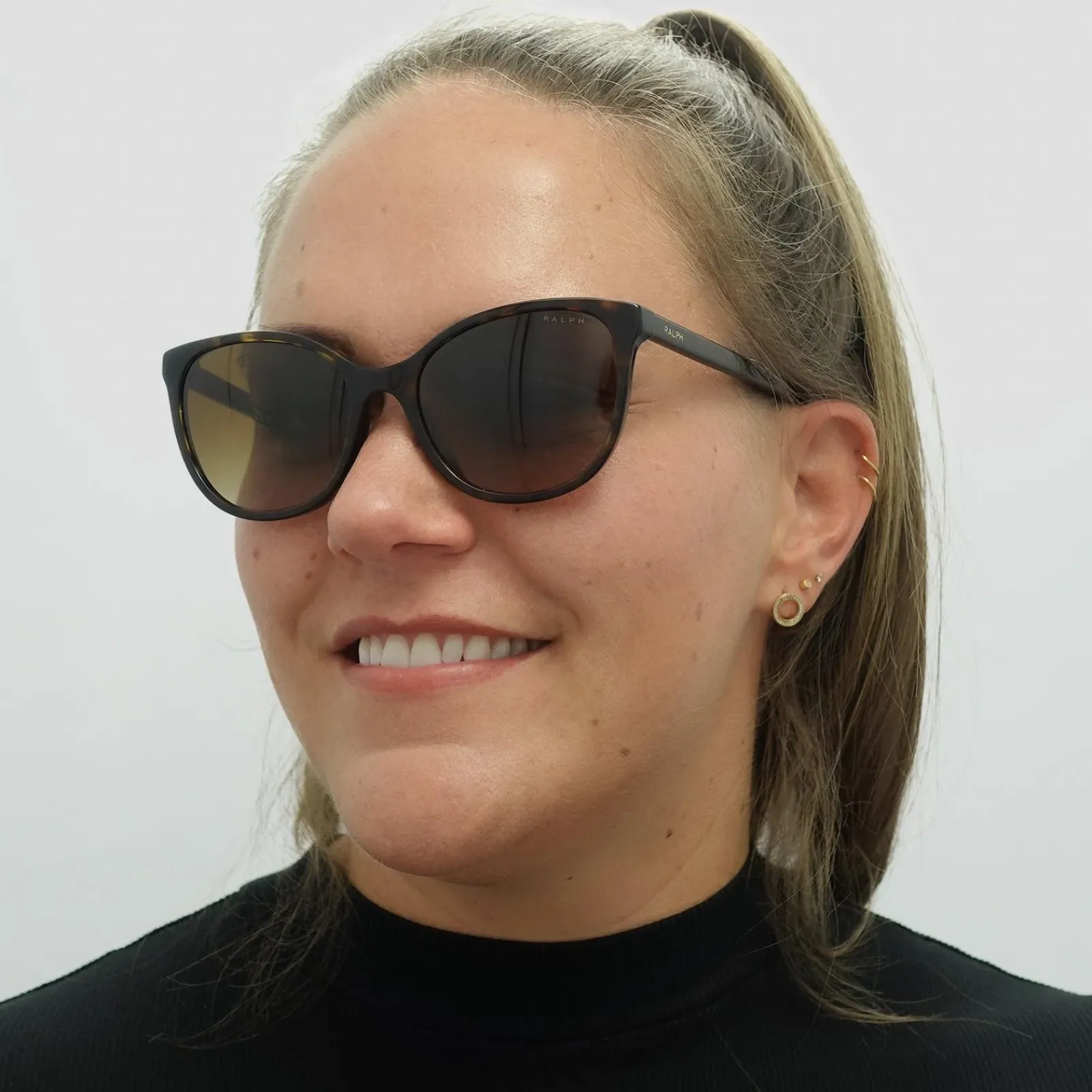 Ralph by Ralph Lauren Cat-Eye^Sunglasses RA5282U 500313 Havana Brown Brown Gra