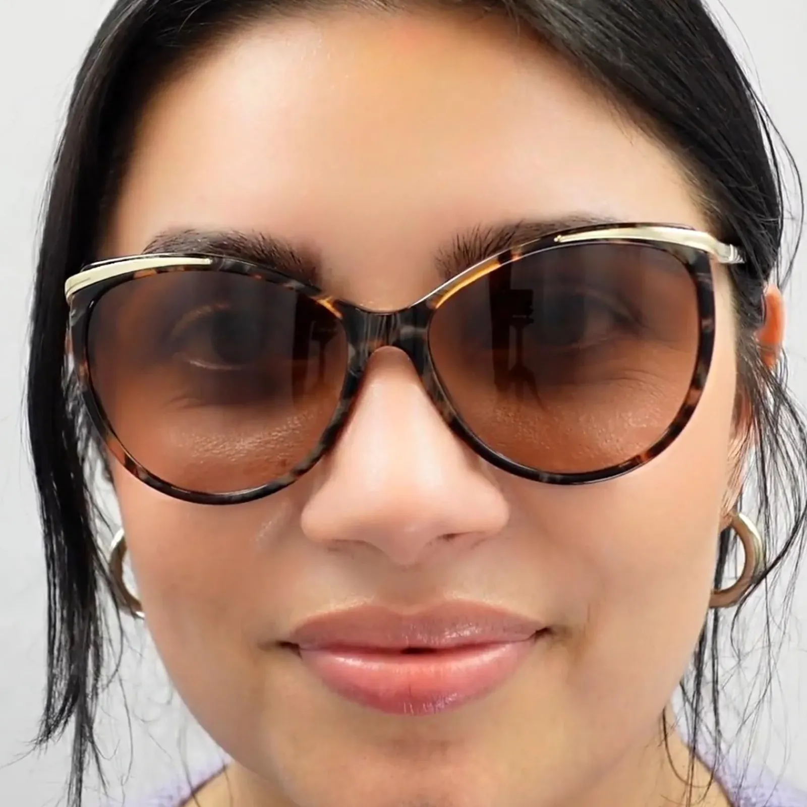 Ralph by Ralph Lauren Cat-Eye^Sunglasses 5150 109013 Dark Brown Brown Orange G
