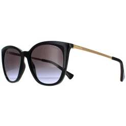 Ralph by Ralph Lauren Cat-Eye^Sunglasses RA5280 50018G Shiny Black Grey Gradie