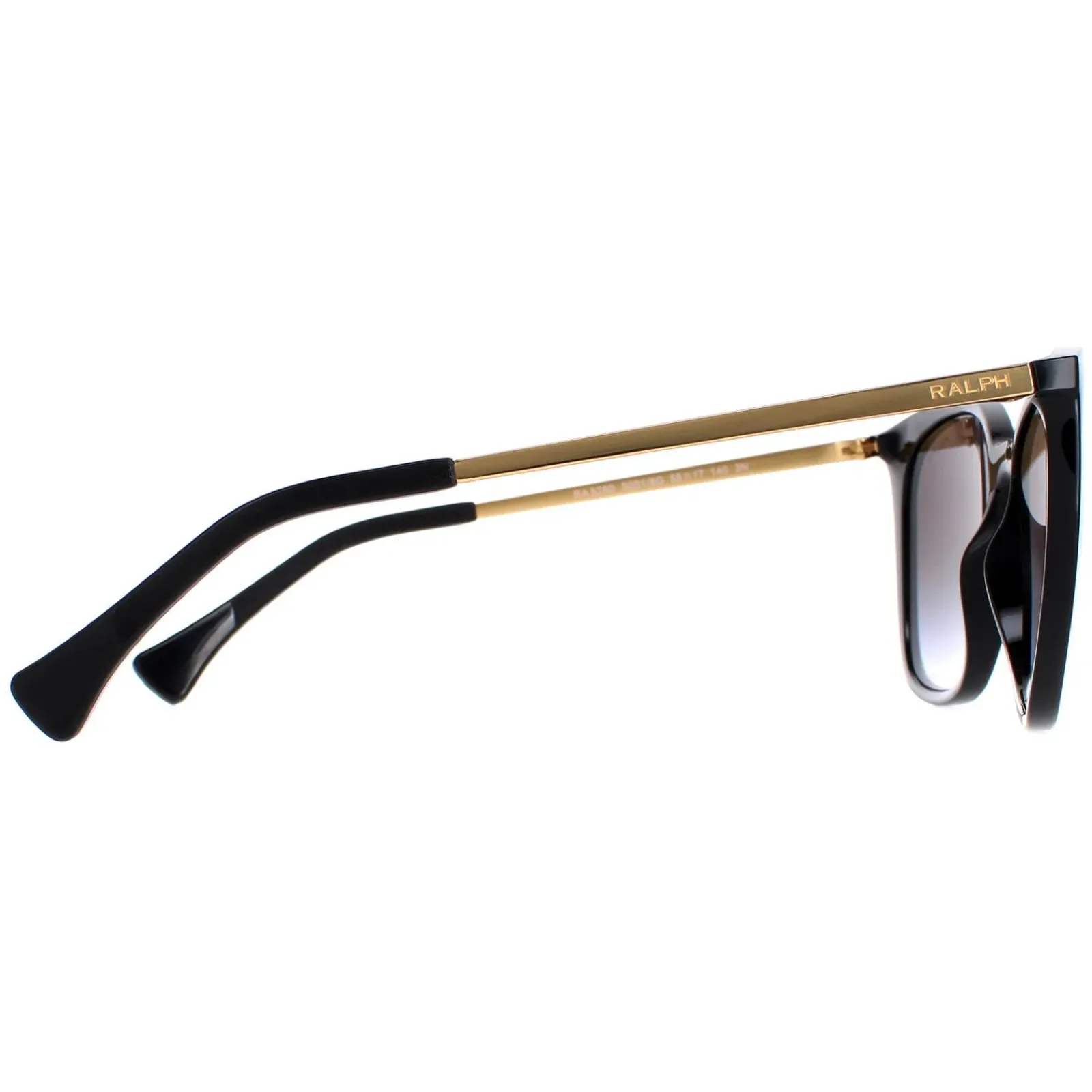 Ralph by Ralph Lauren Cat-Eye^Sunglasses RA5280 50018G Shiny Black Grey Gradie