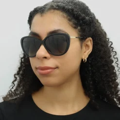 Ralph by Ralph Lauren Butterfly^Sunglasses RA5288U 50018G Shiny Black Grey Gradi