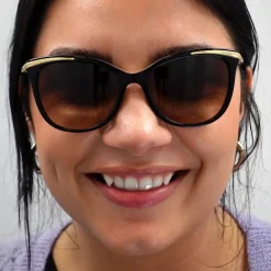 Ralph by Ralph Lauren Cat-Eye^Sunglasses 5203 109013 Black Brown Gradient
