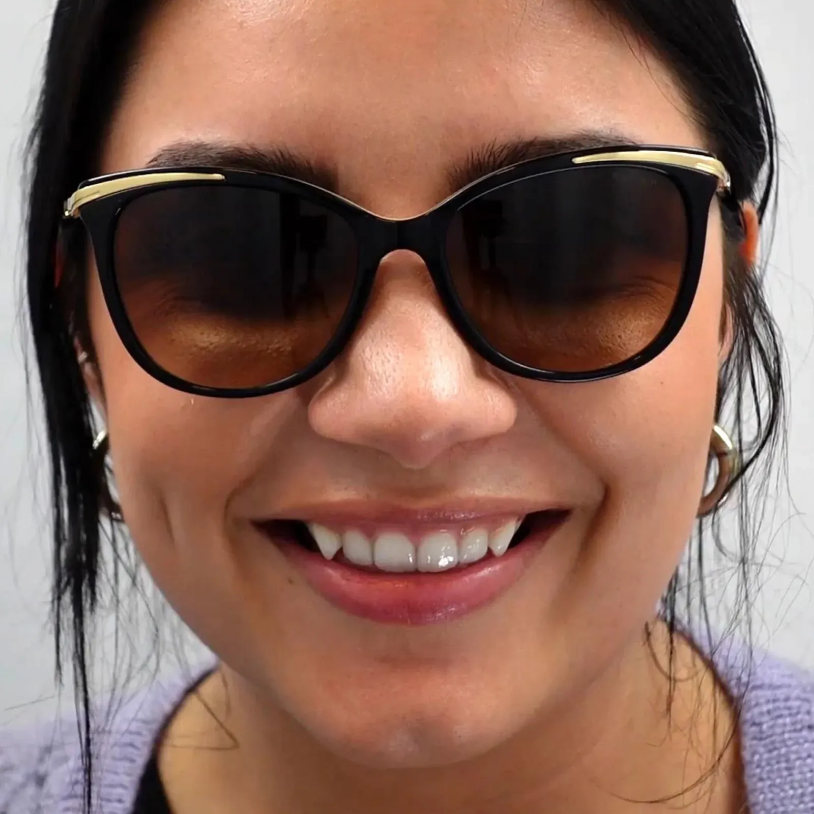 Ralph by Ralph Lauren Cat-Eye^Sunglasses 5203 109013 Black Brown Gradient