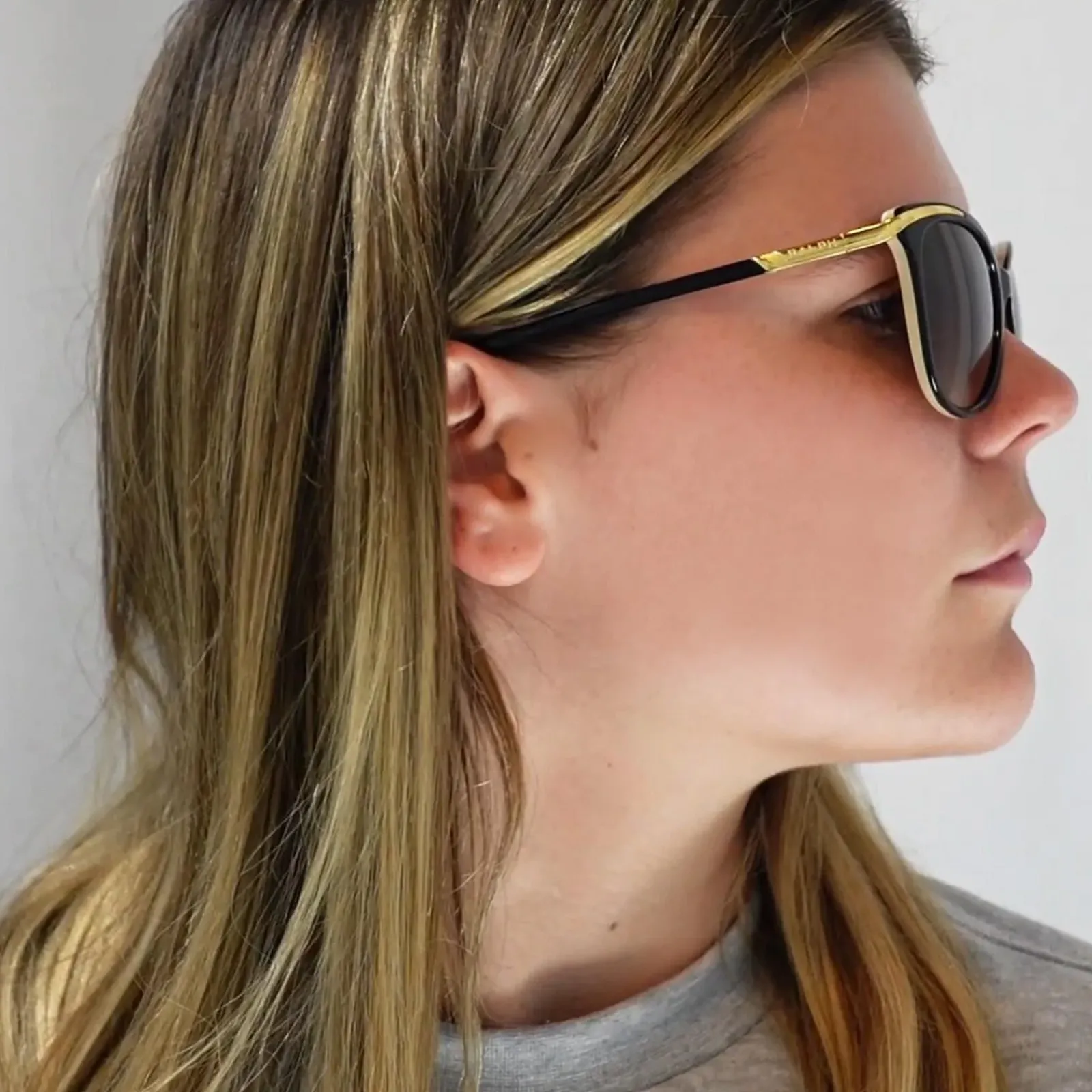 Ralph by Ralph Lauren Cat-Eye^Sunglasses 5203 109013 Black Brown Gradient