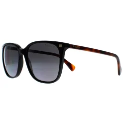 Ralph by Ralph Lauren Square^Sunglasses RA5293 6037T3 Shiny Black with Havana