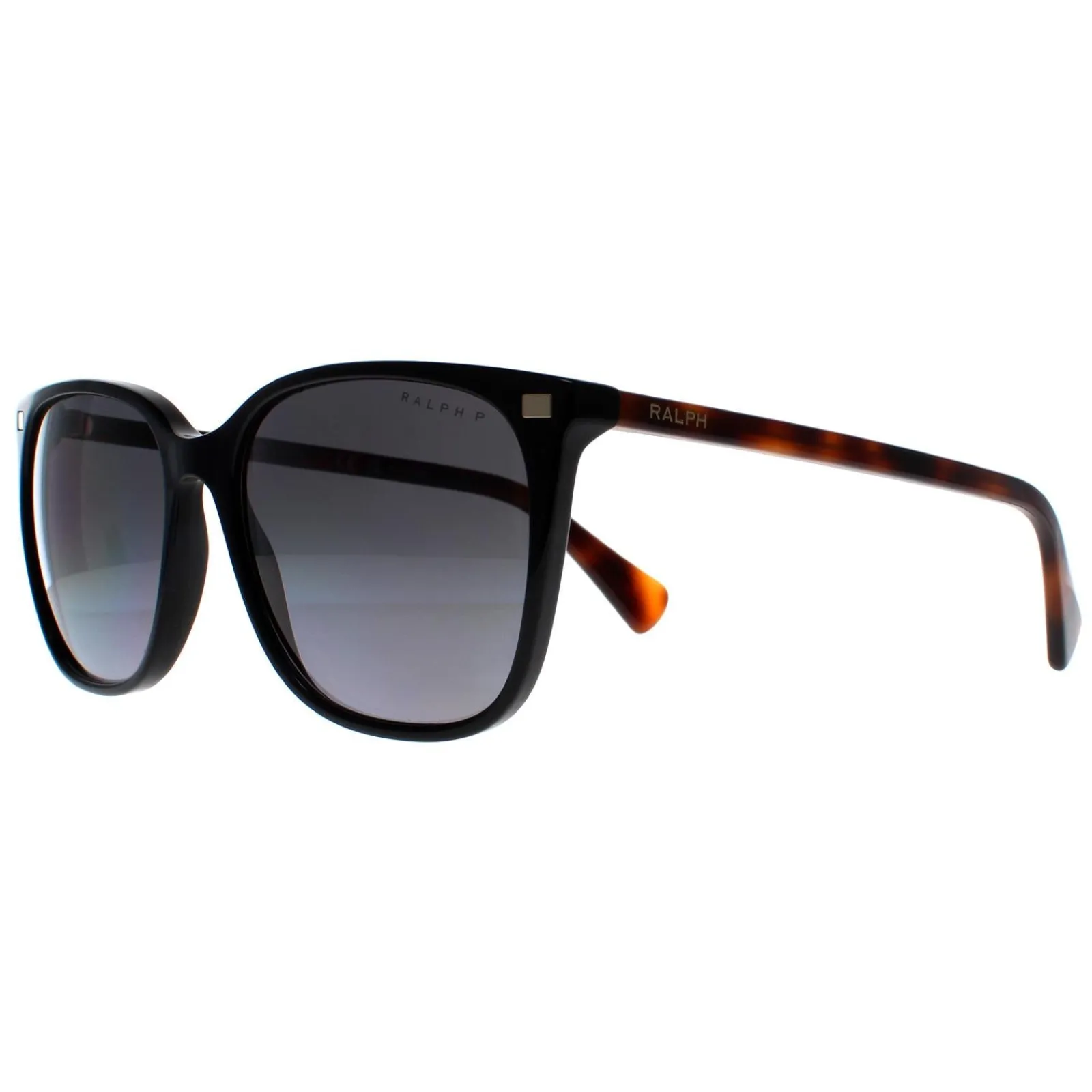 Ralph by Ralph Lauren Square^Sunglasses RA5293 6037T3 Shiny Black with Havana