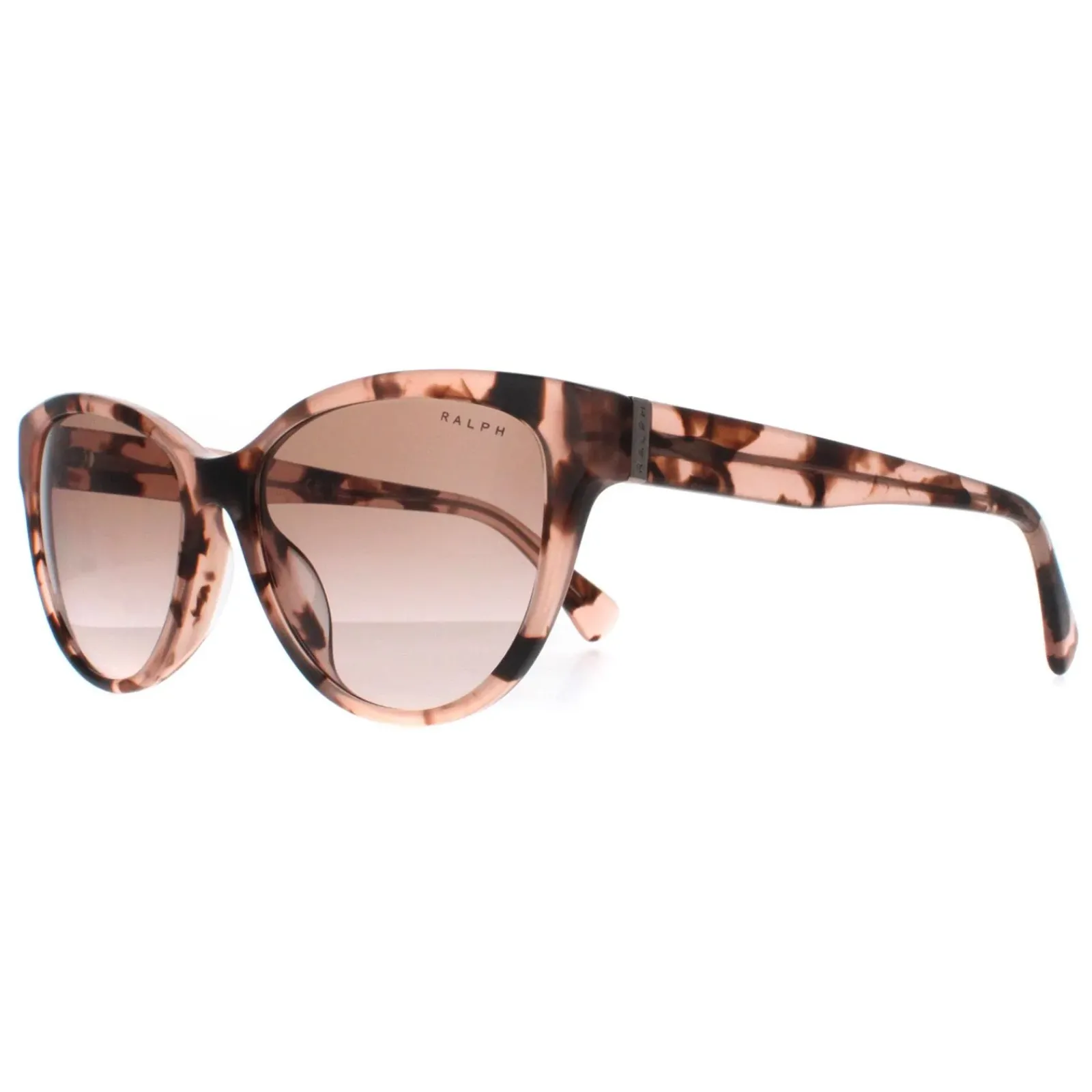 Ralph by Ralph Lauren Cat-Eye^Sunglasses RA5299U 605813 Shiny Pink Havana Brow