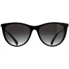 Ralph by Ralph Lauren Cat-Eye^Sunglasses RA5290 50018G Shiny Black Grey Gradie