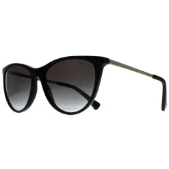 Ralph by Ralph Lauren Cat-Eye^Sunglasses RA5290 50018G Shiny Black Grey Gradie