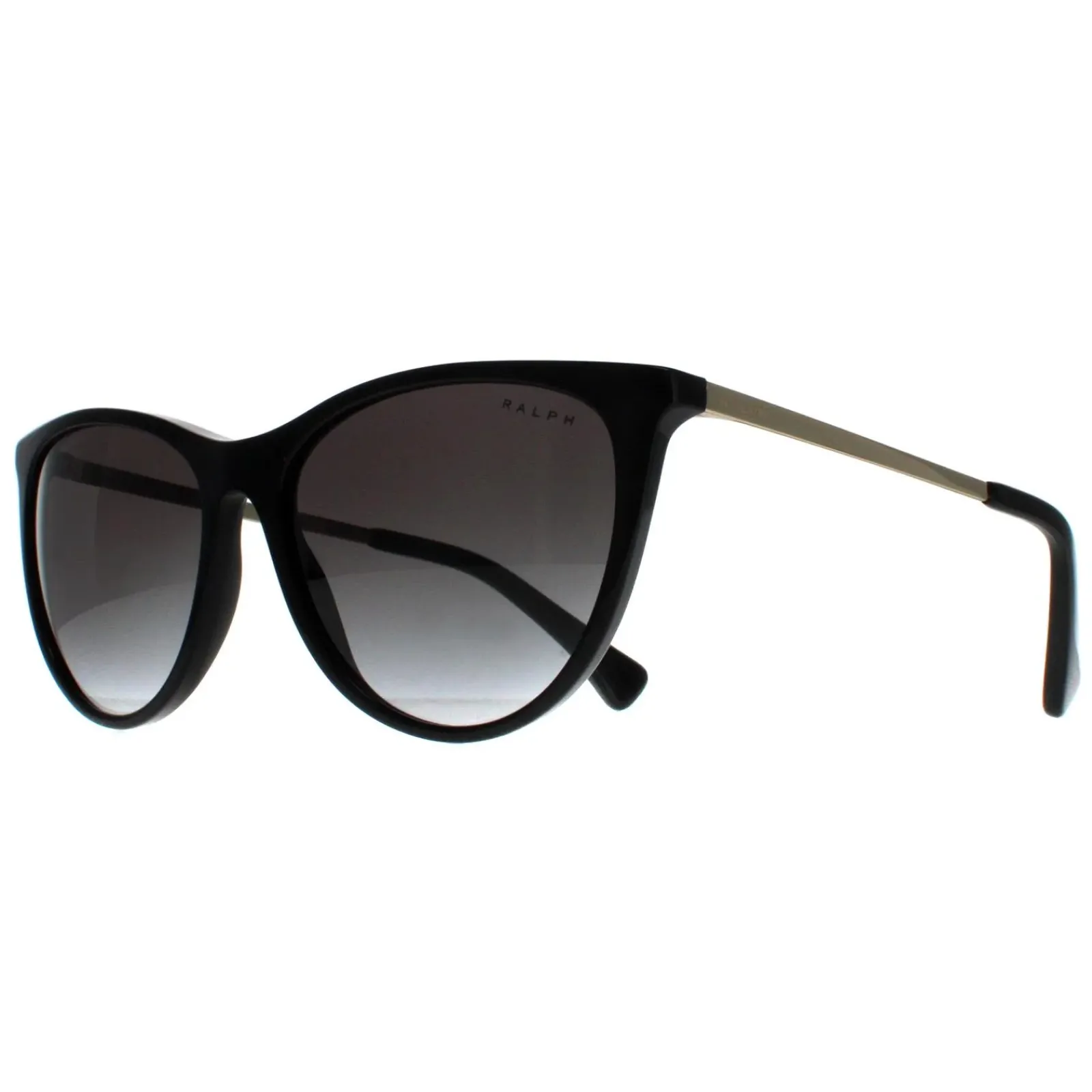 Ralph by Ralph Lauren Cat-Eye^Sunglasses RA5290 50018G Shiny Black Grey Gradie