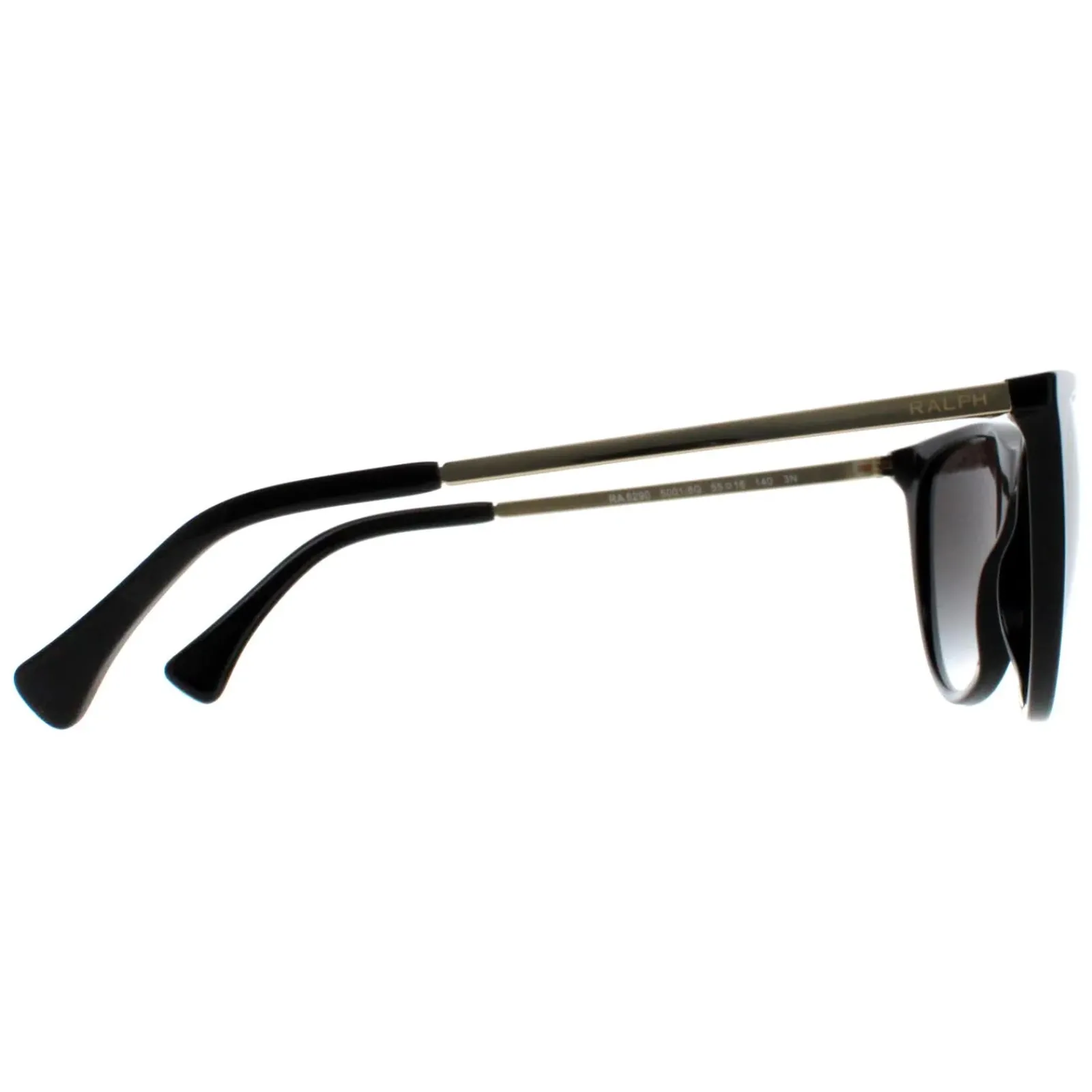 Ralph by Ralph Lauren Cat-Eye^Sunglasses RA5290 50018G Shiny Black Grey Gradie
