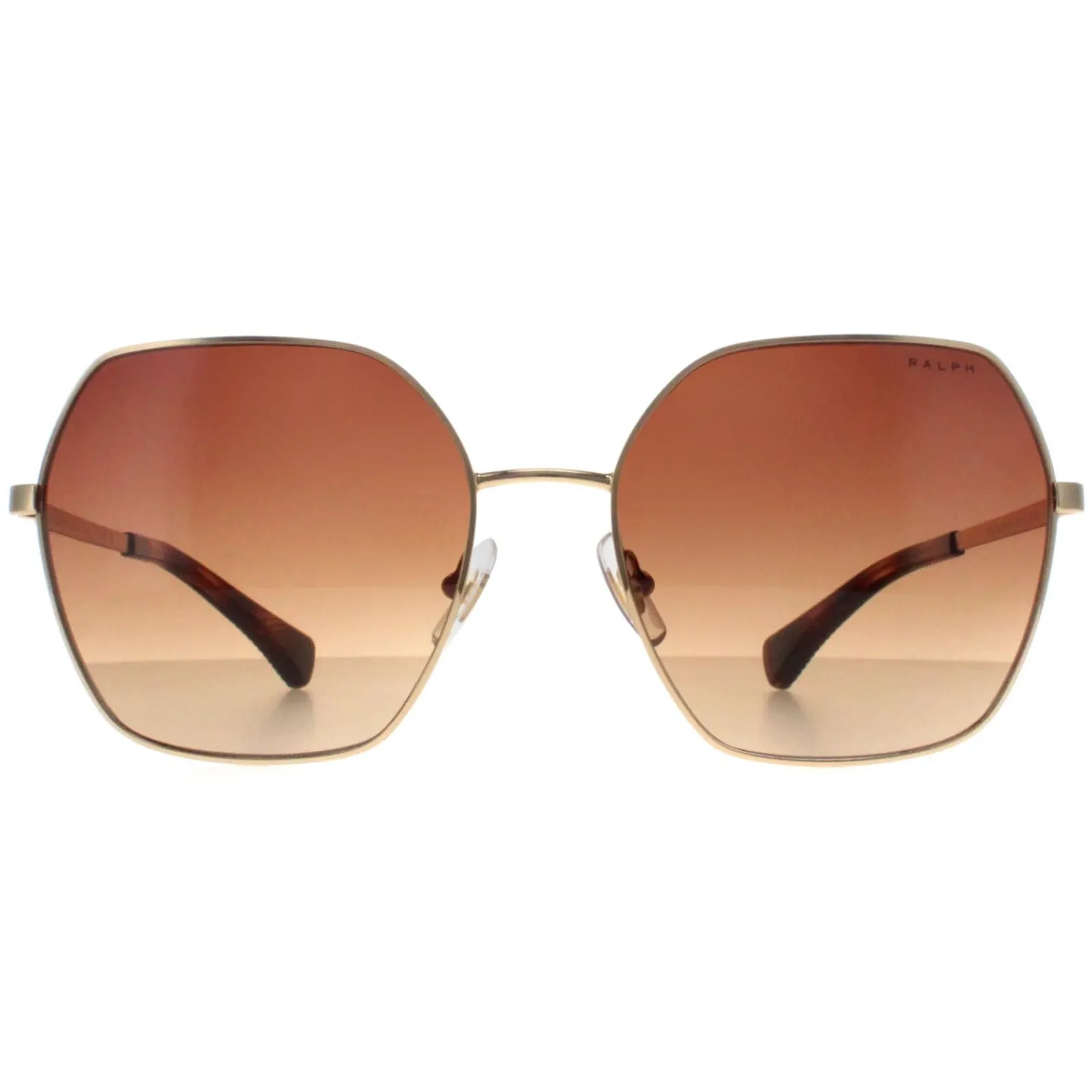 Ralph by Ralph Lauren Square^Sunglasses RA4138 900413 Shiny Gold Brown Gradie
