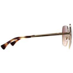 Ralph by Ralph Lauren Square^Sunglasses RA4138 900413 Shiny Gold Brown Gradie