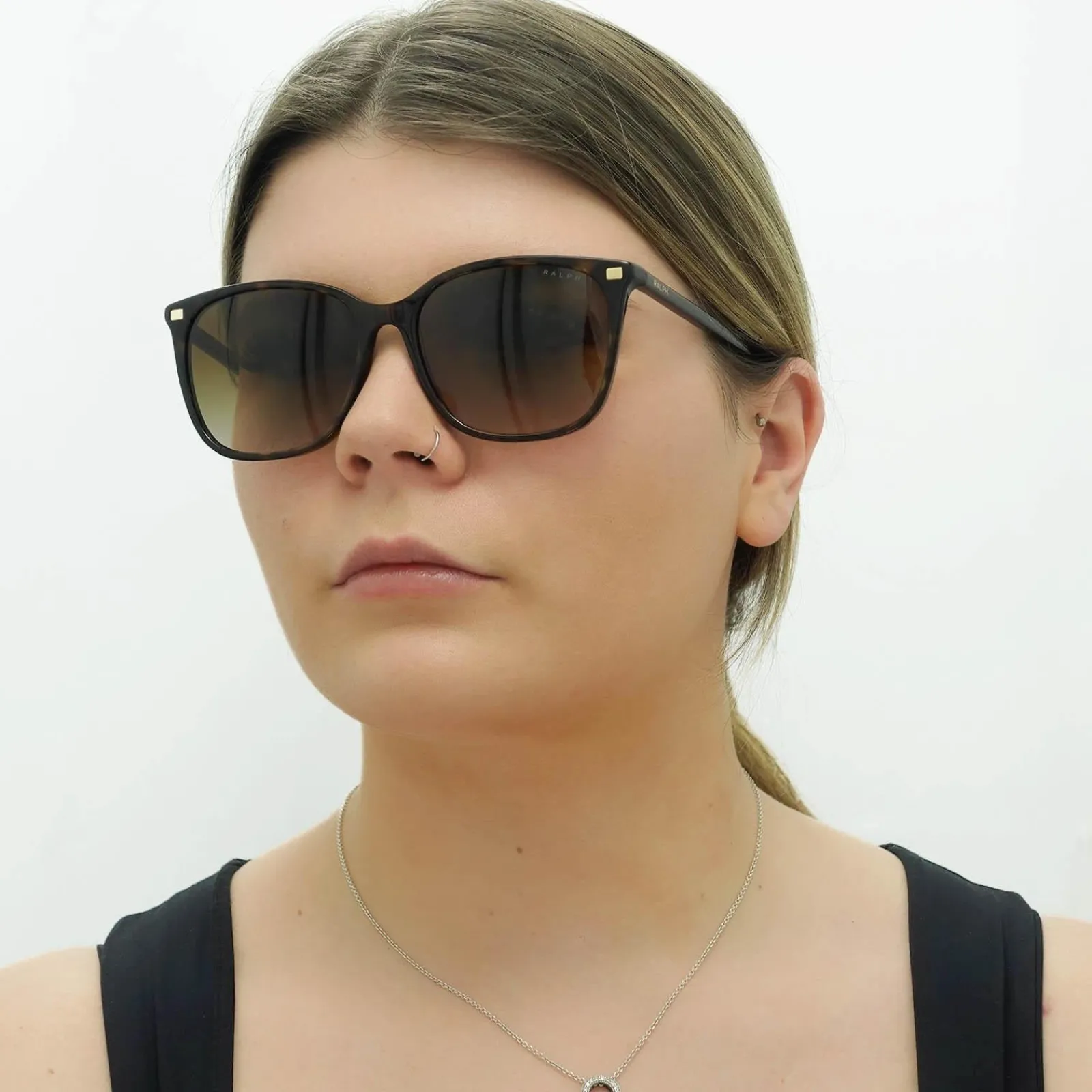 Ralph by Ralph Lauren Square^Sunglasses RA5293 50033B Shiny Dark Havana Brown