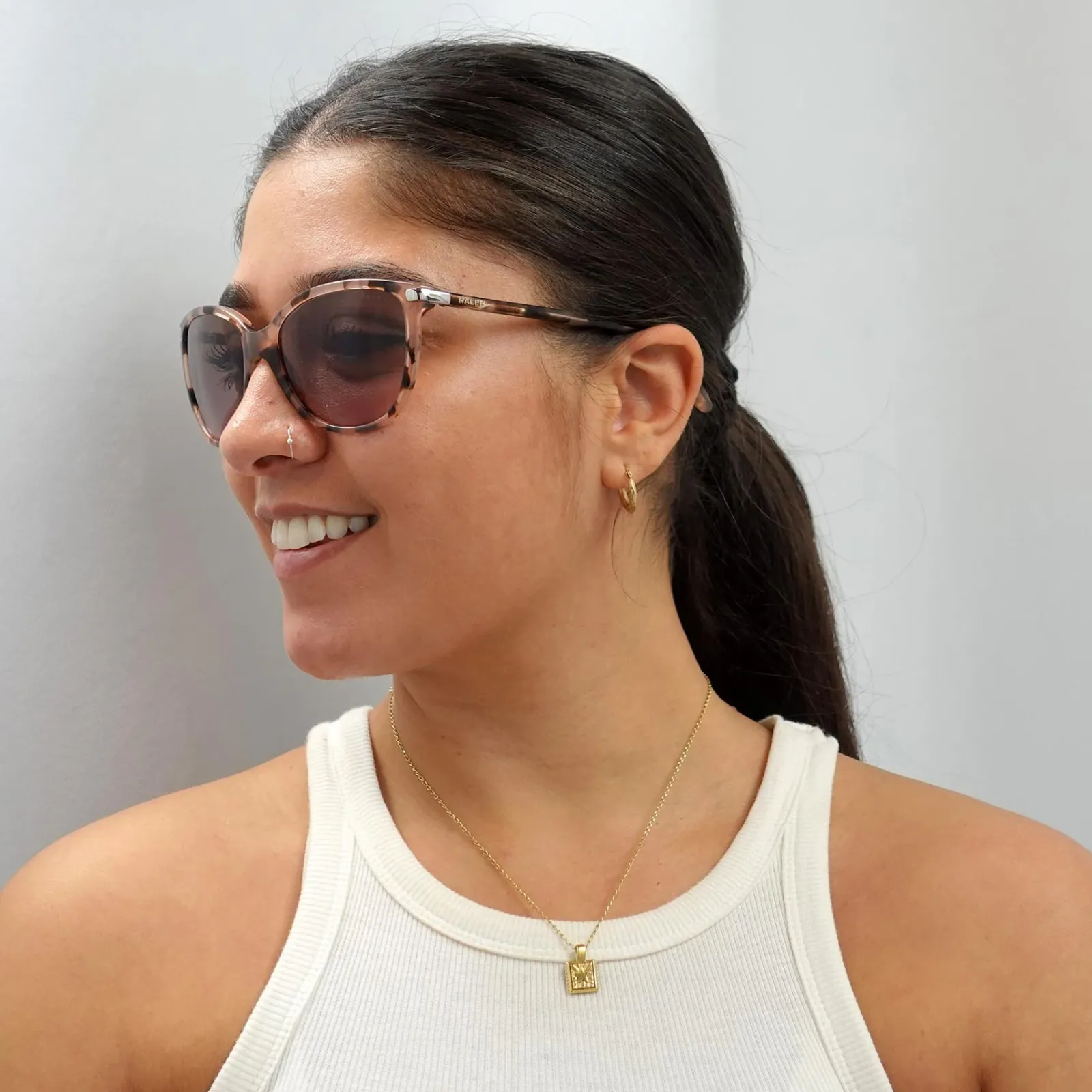 Ralph by Ralph Lauren Cat-Eye^Sunglasses 5160 111614 Rose Tortoise Brown Rose
