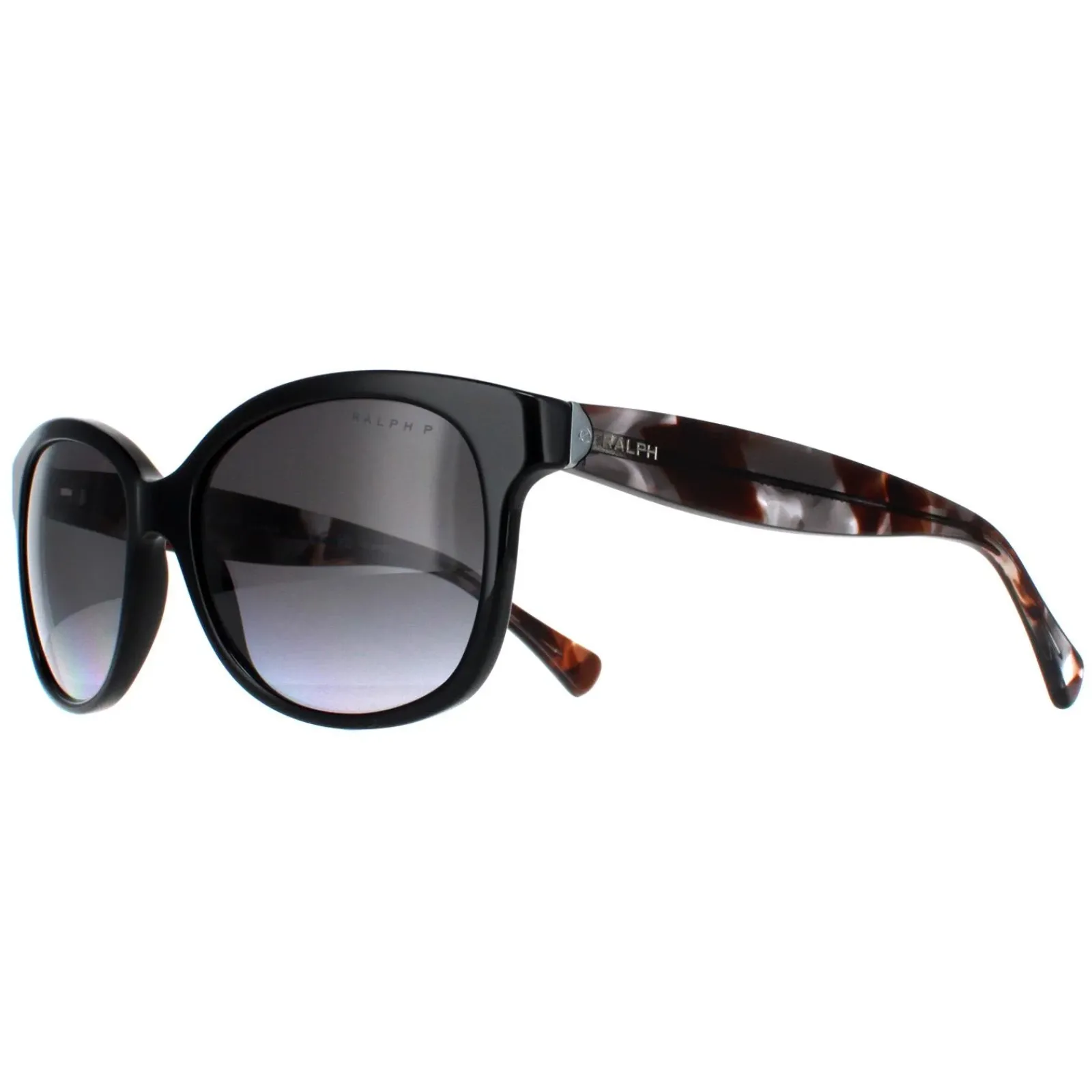 Ralph by Ralph Lauren Polarised|Cat-Eye^Sunglasses RA5191 5001T3 Shiny Black and Havana