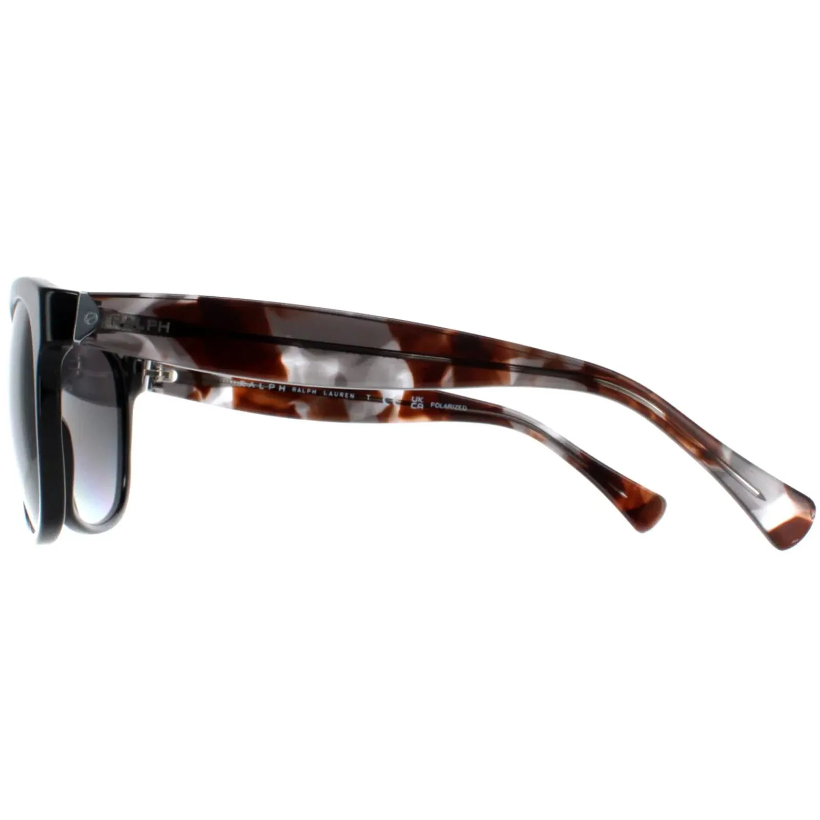 Ralph by Ralph Lauren Polarised|Cat-Eye^Sunglasses RA5191 5001T3 Shiny Black and Havana
