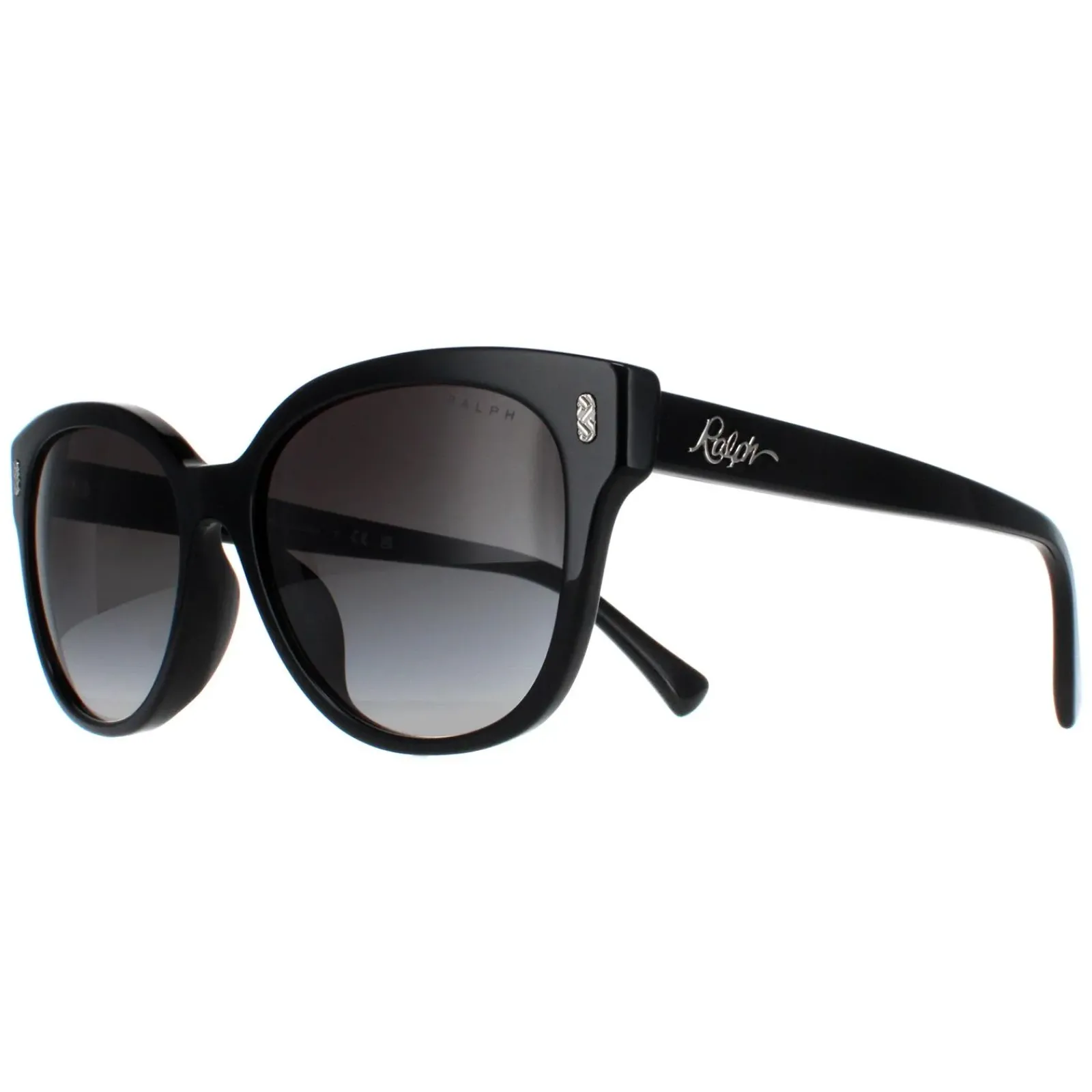 Ralph by Ralph Lauren Cat-Eye^Sunglasses RA5305U 50018G Shiny Black Grey Gradi