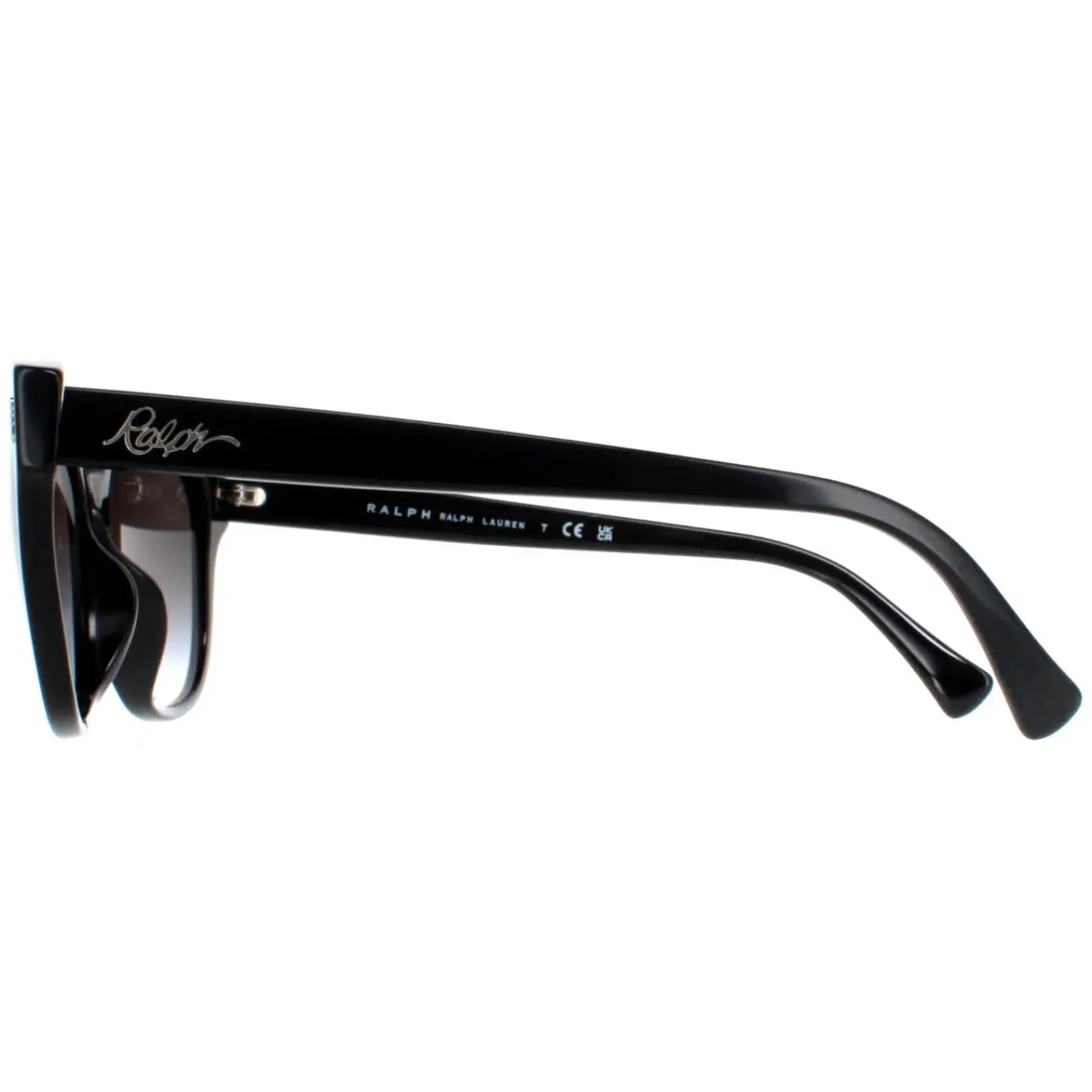 Ralph by Ralph Lauren Cat-Eye^Sunglasses RA5305U 50018G Shiny Black Grey Gradi