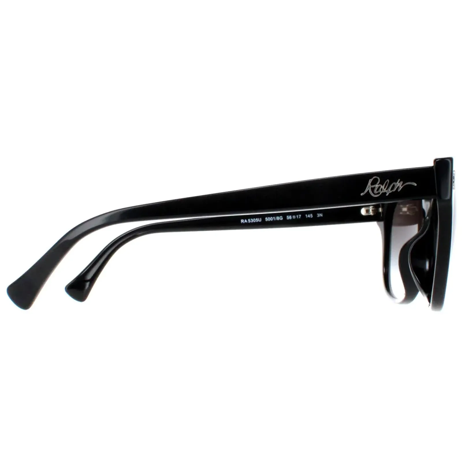 Ralph by Ralph Lauren Cat-Eye^Sunglasses RA5305U 50018G Shiny Black Grey Gradi
