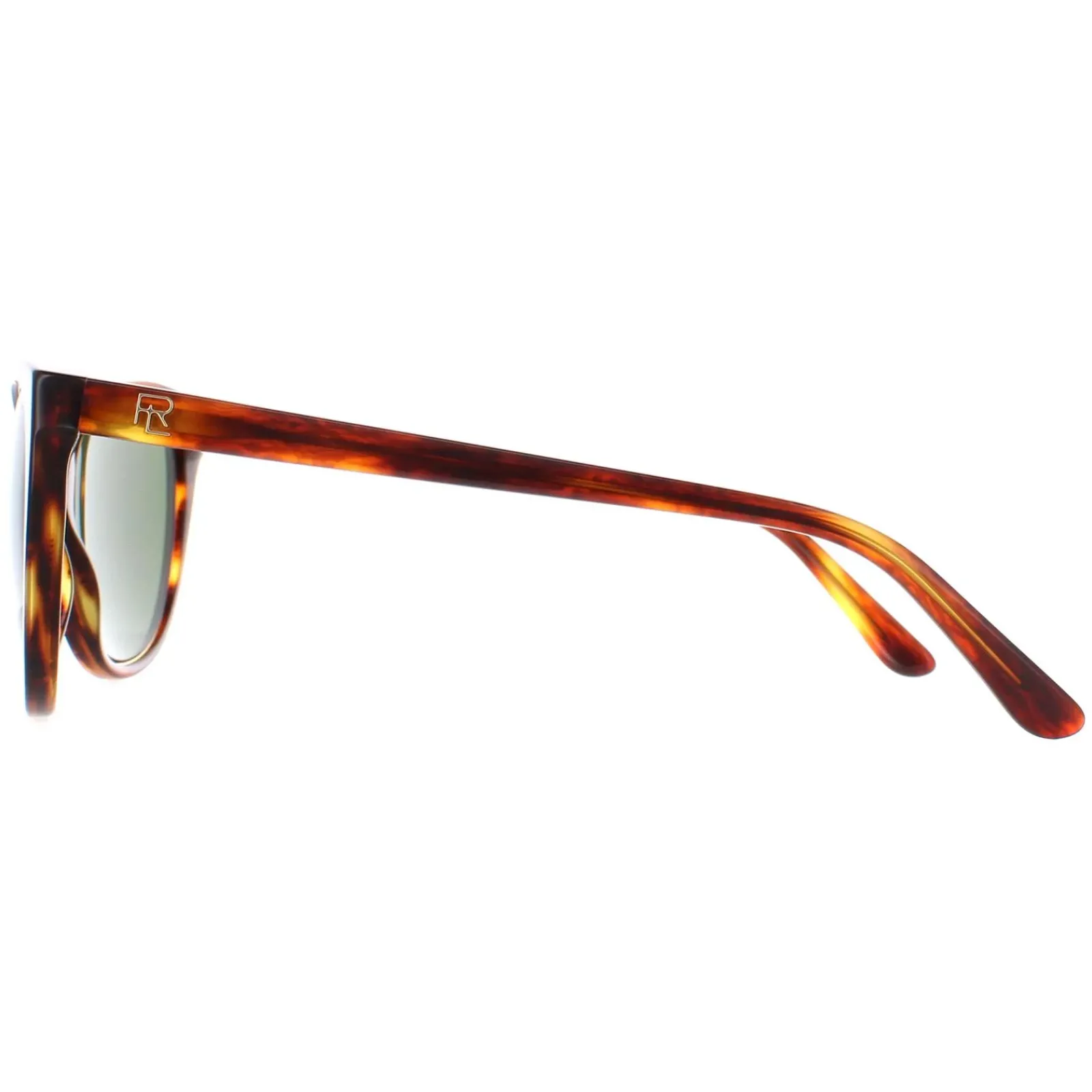 Ralph Lauren Cat-Eye^Sunglasses RL8186 500771 Shiny Striped Havana Bottle Gree