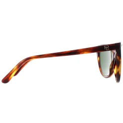 Ralph Lauren Cat-Eye^Sunglasses RL8186 500771 Shiny Striped Havana Bottle Gree