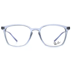Ray-Ban Square|Ray-Ban^Eyeglasses RX7185 8235 Transparent Dark Blue Men Women